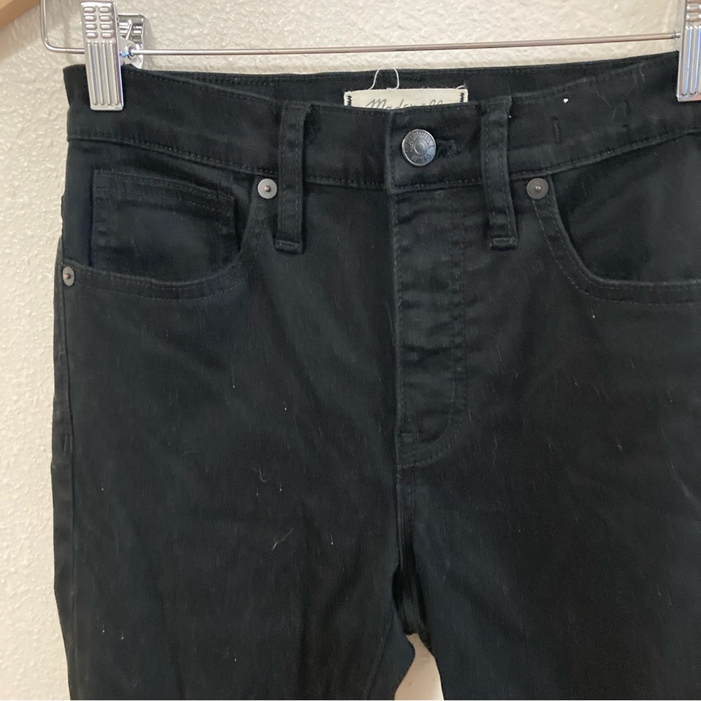 Madewell Women’s 9”High-Rise Skinny Black Jeans Jeans Sleek Stretch Fit 26 - Picture 3 of 14